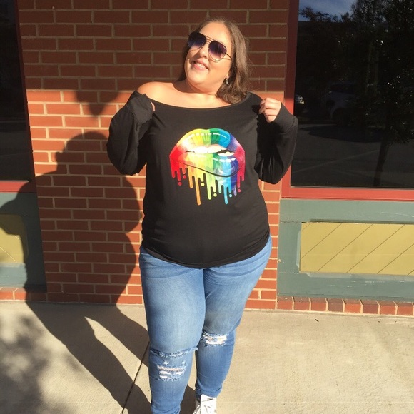 Rosegal Sweaters - Lip sweatshirt